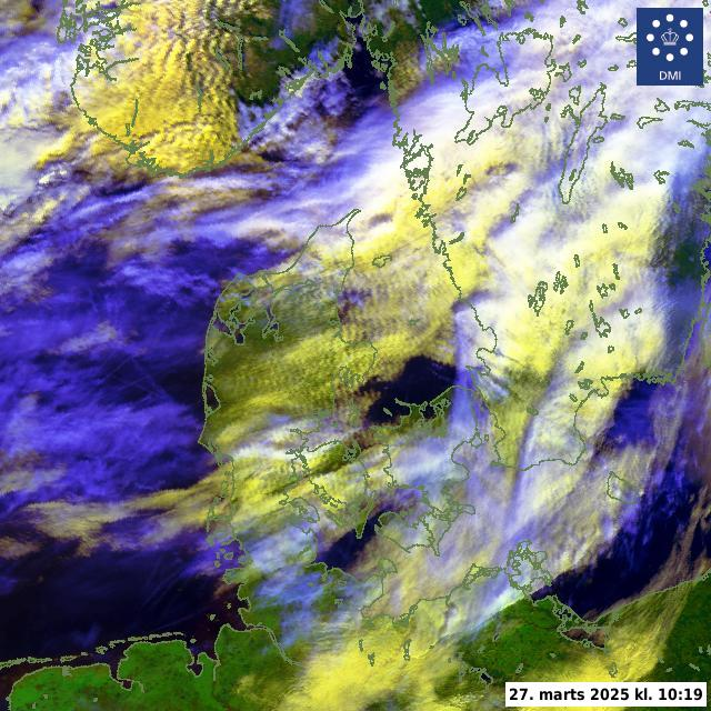 Satellitbillede over Danmark