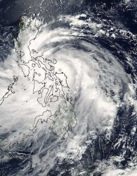 Satellitbillede af Rammasun over Filipinerne 