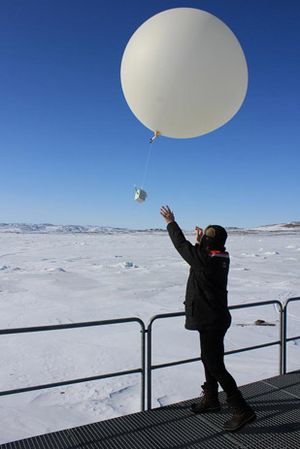 Gasballon i snelandskab