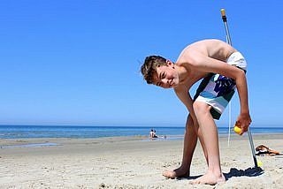 Det varme vejr inviterer til en tur på stranden. Foto Liselotte Kahns Det varme vejr inviterer til en tur på stranden. Foto Liselotte Kahns