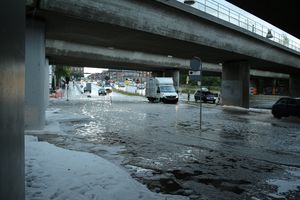 Oversvømmelse ved Ryparken i KBH