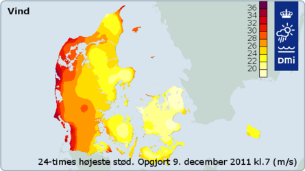 Højeste vindstød