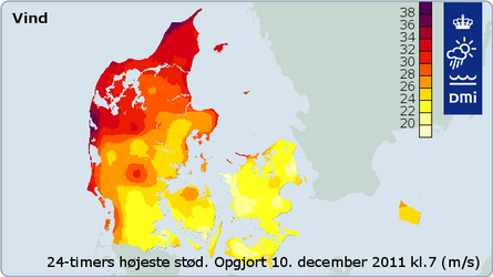 Højeste vindstød