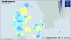 Grafik over hvor bygerne faldt