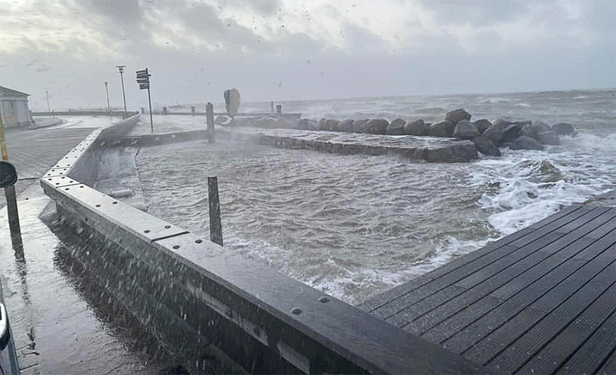 Høj sø ved Løgstør havn