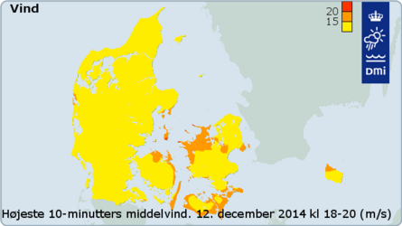 Højeste middelvind