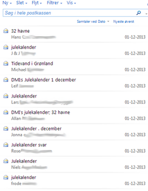 Udpluk af inboxen.