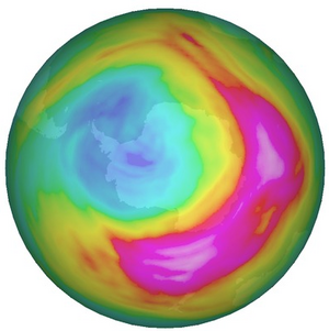 Koncentrationen af ozon over Arktis