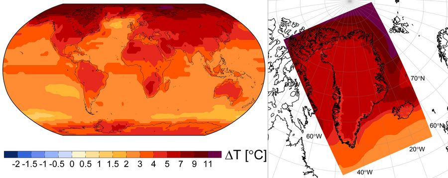 Forventede ændringer i temperatur