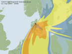 Figur af beregning over Danmark