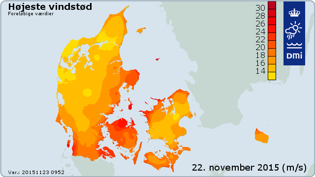 Vindstød den 22. november Vindstød den 22. november
