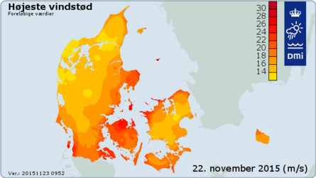 Vindstød den 22. november