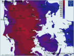 Summeret nedbør i det centrale og sydlige Jylland.