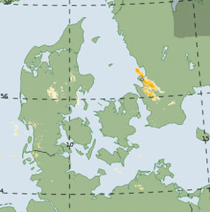 Radar animation med falske signaler fra insekter