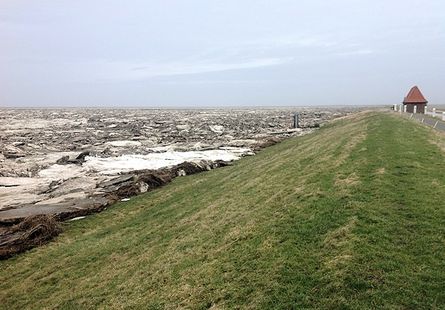 Isskruning nær Ballum Sluse