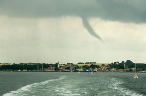 spektakulær skypumpe over Ærøskøbing