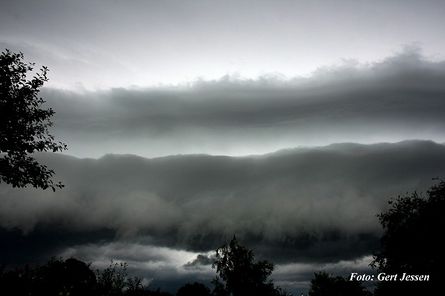 Gustfronten ved Esbjerg. Foto Gert Jessen.