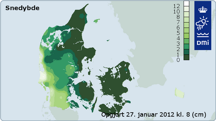 Kort over snedybde i Danmark