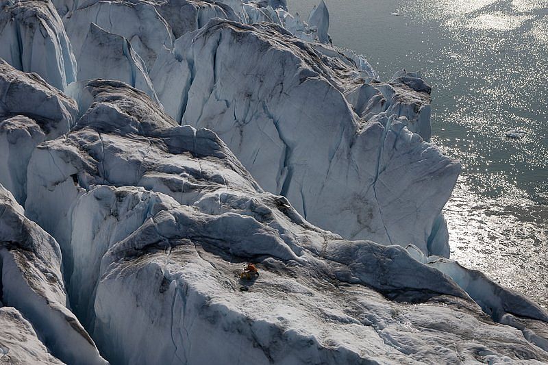 Installering af GPS på gletsjer