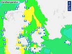 Modelprognoser for det kommende døgns vejr, vandtemperaturer, bølger og dønninger.