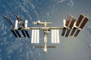 ISS set fra en rumfærge