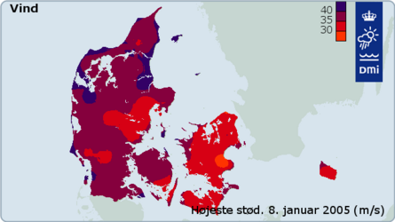 Vindstød 8. januar 2005