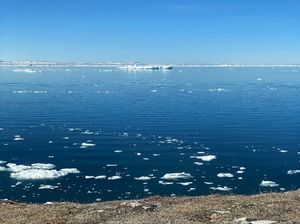 Udsigten fra hotellet i Ilulissat