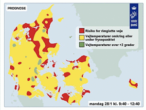 Risiko for glatføre kort