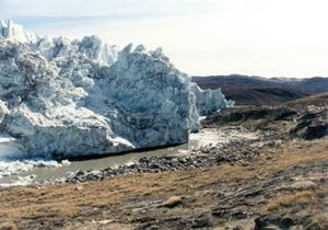 Billede af Russel gletsjer udenfor Kangerlussuaq, Grønland