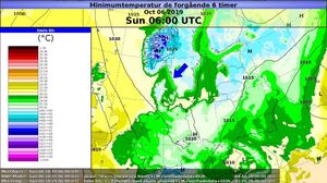 Temperaturprognosekort