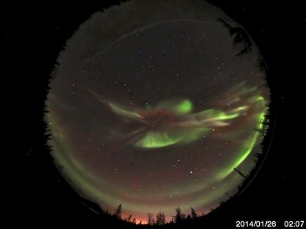 Himlen over Yellowknife i Canada