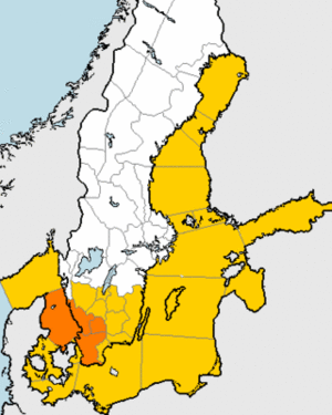 SMHI's varsel om storm