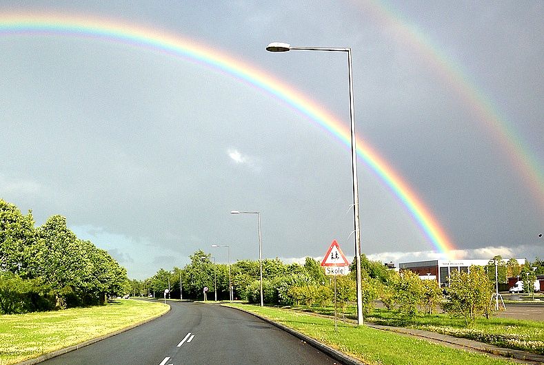 Billede af dobbelt regnbue