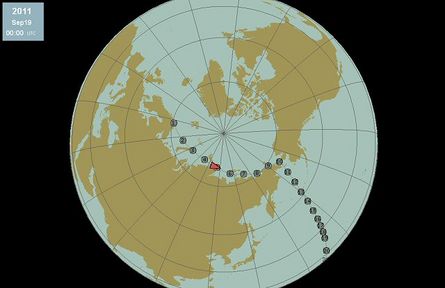 Skibsrute nord for Rusland