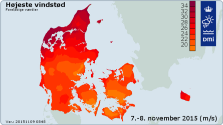 Højeste vindstød