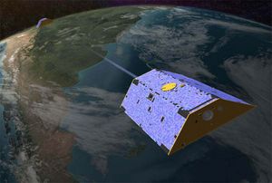 Billede af en satellit