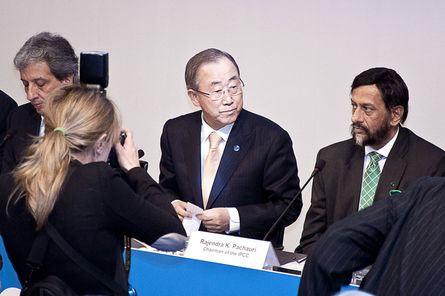 Ban Ki-Moon og Rajendra K. Pachauri