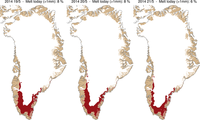 Grønland smelteudbredelse