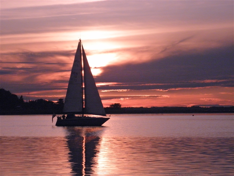 Solnedgang ved Limfjorden