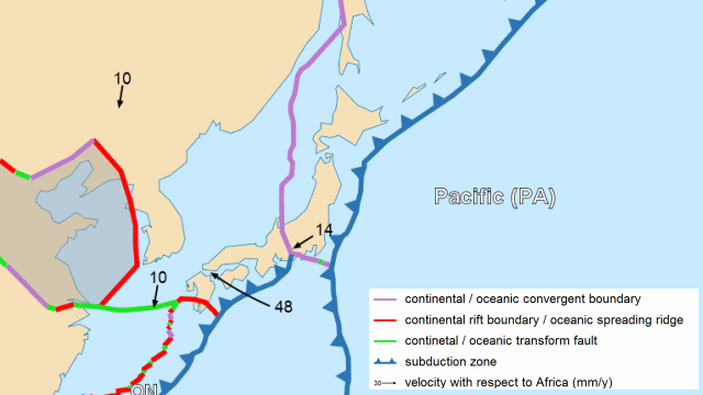 Japan pladetektonik