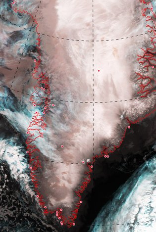 Satellitbillede Grønland