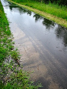 Våd cykelsti