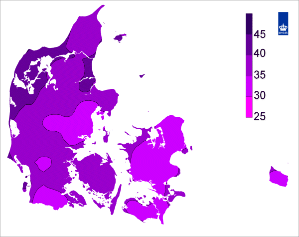 Kraftigste vindstød i 2005