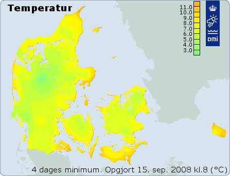 Laveste temperaturer