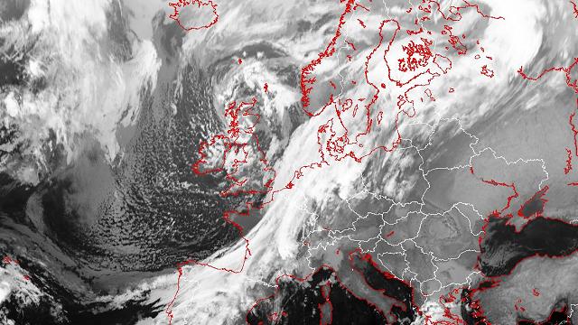 Satellitbillede af lavtryk