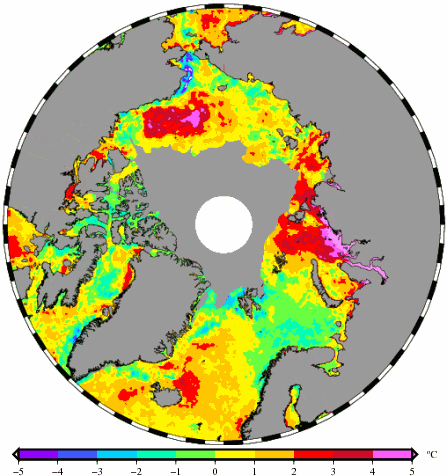 Temperaturanomalien på havvandet