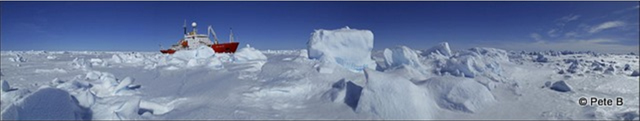 Billede af havisen omkring Antarktis