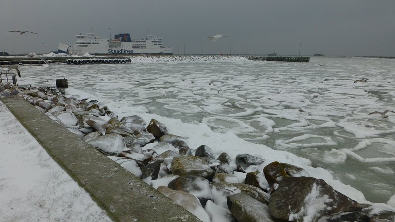 Tallerkenis i Rødbyhavn den 28. januar