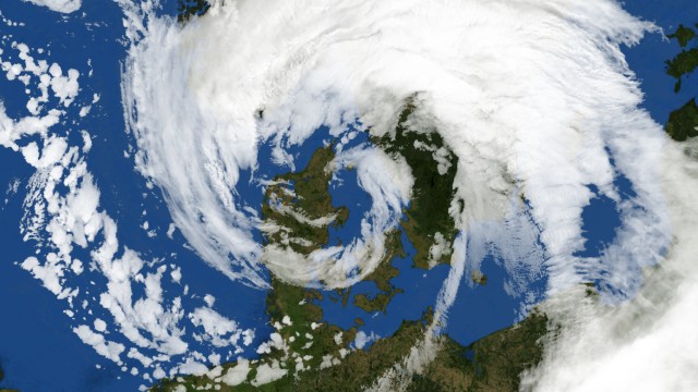 Orkanen over Danmark klokken 17:49