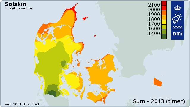 Soltimerne i Danmark 2013